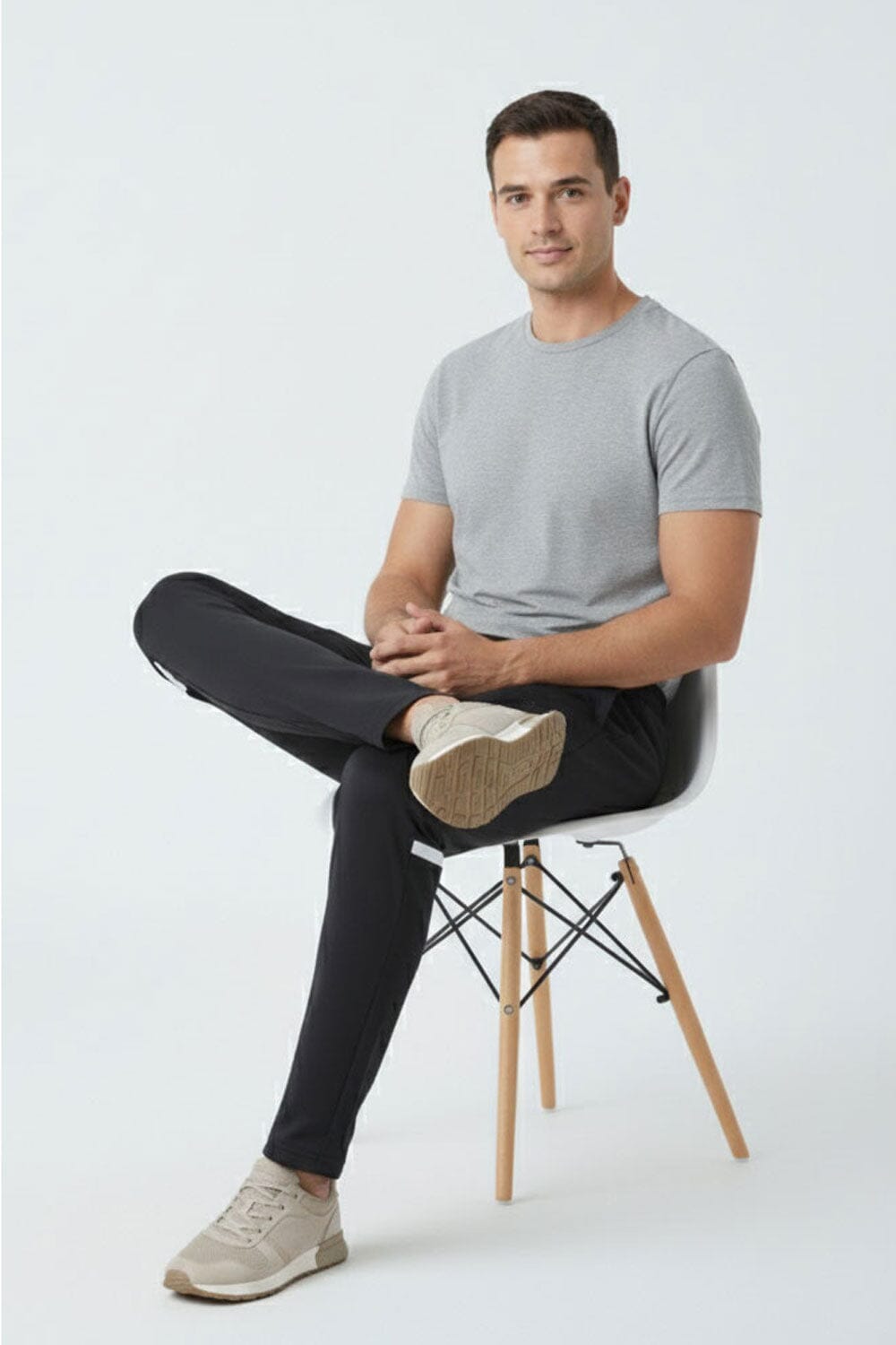 Men's Calf Striped Activewear Trousers