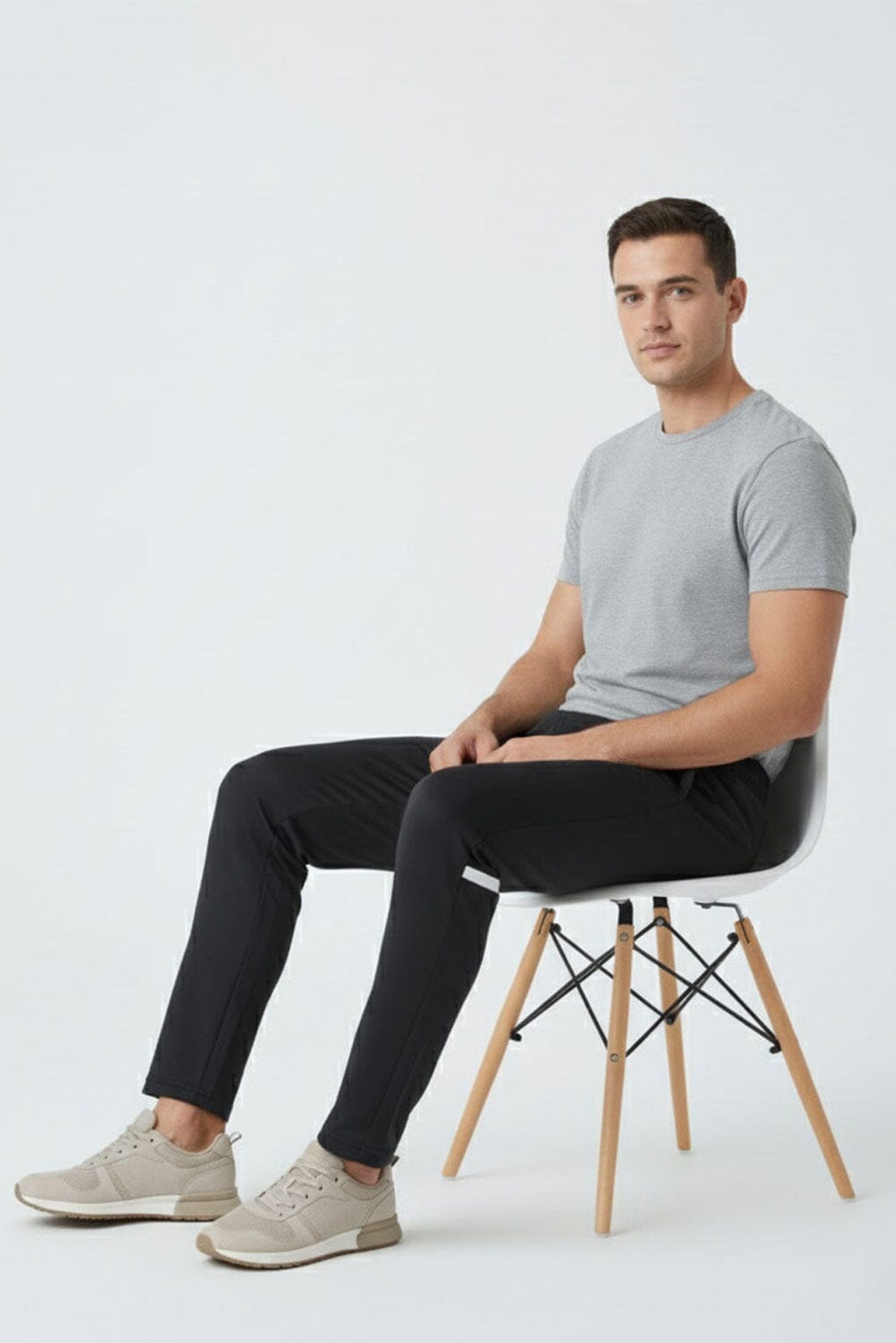 Men's Calf Striped Activewear Trousers