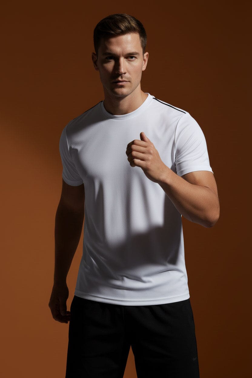 Men's Shoulder Piping Activewear Minor Fault Tee Shirt