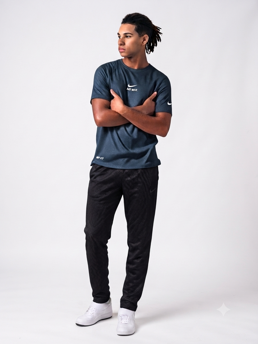 Dark slate blue Nike Dri-FIT training t-shirt charcol blue
