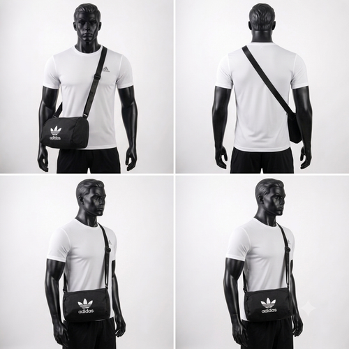 Adi Orignals Jumpman Unisex Crossbody Bag - Black | Essential Streetwear Sling
