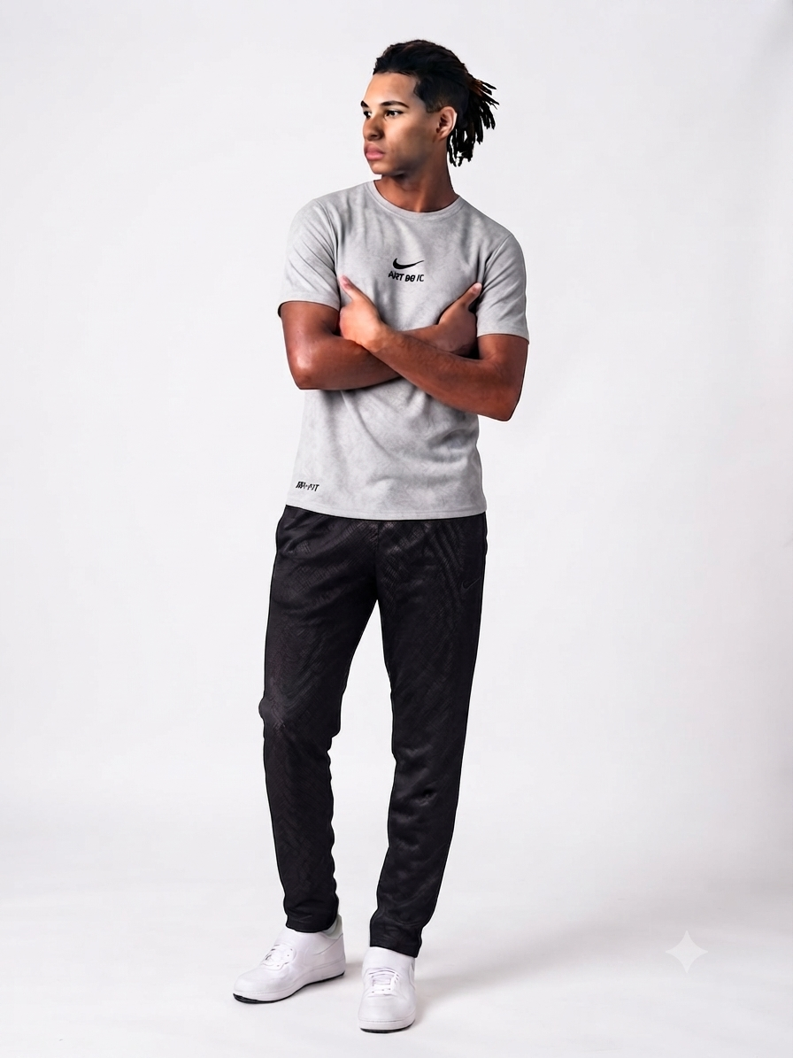Men's Dri-FIT "Just Do It." Training T-Shirt - Light Grey/Black