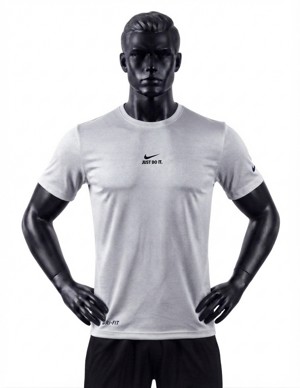 Men's Dri-FIT "Just Do It." Training T-Shirt - Light Grey/Black